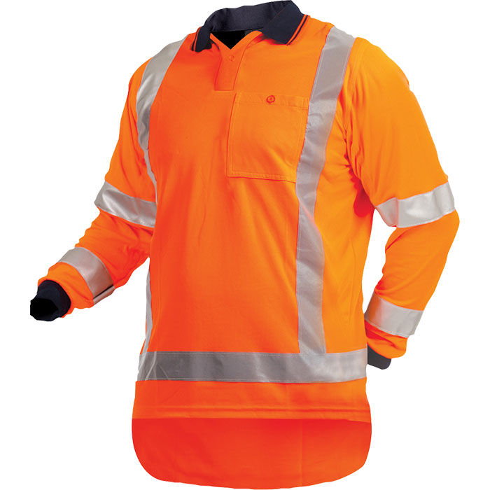 Bison 243052O Polyester TTMC-W17 Long Sleeve Polo