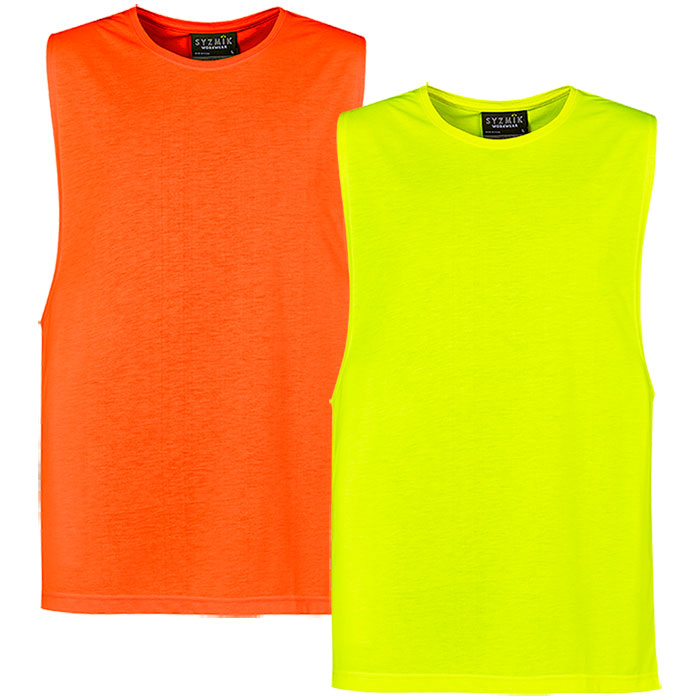 Syzmik ZH297 Mens Hi-Vis Sleeveless Tee (Singlet)