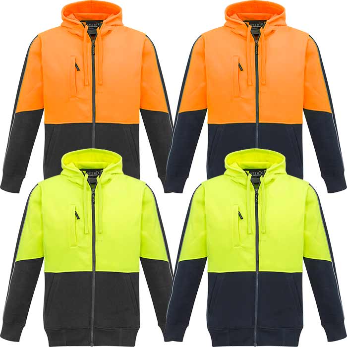 ZT485 Syzmik Unisex Hi-Vis Full Zip Hoodie