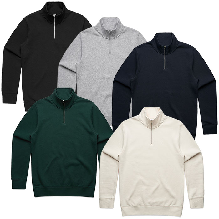 AS Colour Mens 5125 Half Zip Crew Neck Jersey