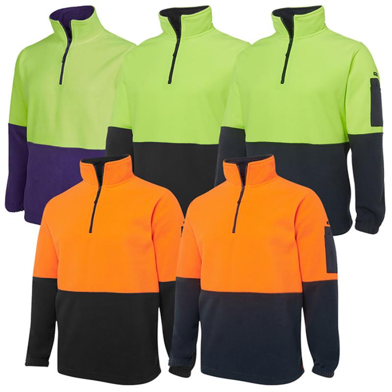 6HVPF JB Day Only Hi-Vis ½ Zip Polar Fleece