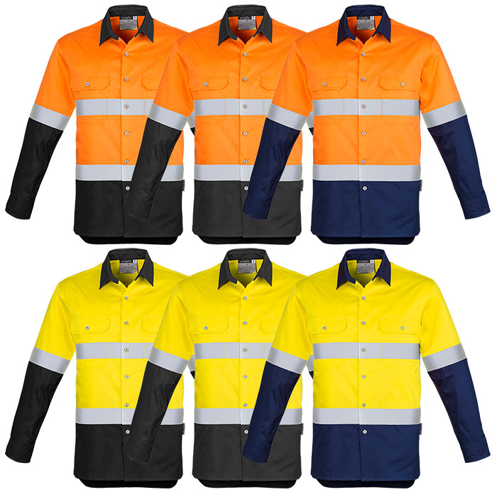 ZW123 Syzmik Mens Day/Night Industrial Work Shirt
