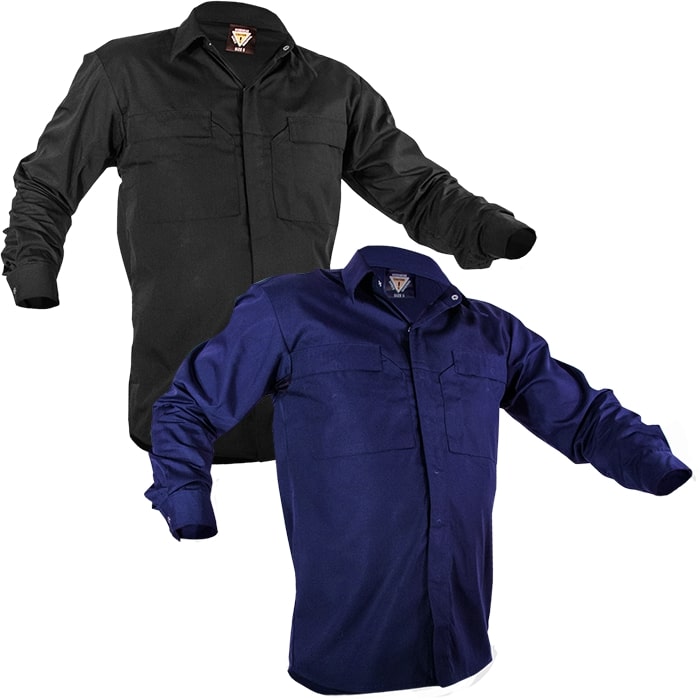 Plain Caution PolyCotton Long Sleeve Shirt