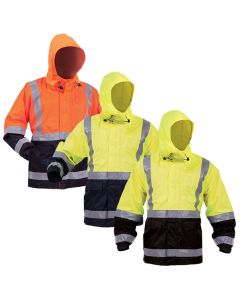 32205 Bison Stamina Hi-Vis Day/Night Rain Jacket