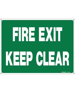 Fire Exit Keep Clear Sign