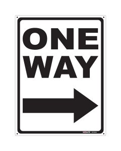 One Way with Arrow Sign