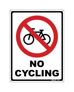 Bicycle Sign No Cycling