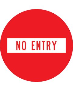 No Entry Sign RG-9/RD2 Round Reflective