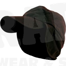 Caution Oilskin Cap with Flap