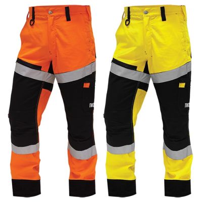 Hi-Vis Ripstop Cotton Trouser with Reflective Tape