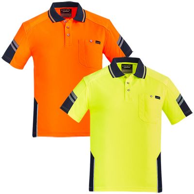 ZH465 Mens Hi Vis Reinforced Squad S/Sleeve Polo