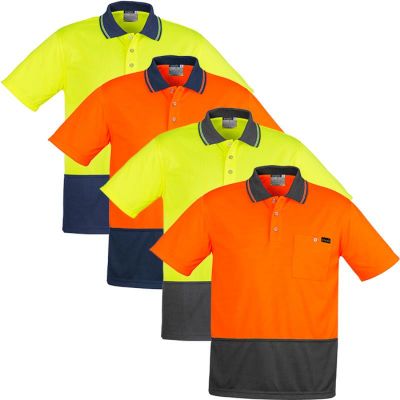 ZH415 Syzmik Mens Comfort Back Day Only S/Slv Polo