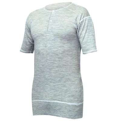 D23 Short Sleev T-Shirt 3-Button Collar- 100% Wool