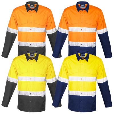 ZW129 Mens Rugged Cooling Taped Spliced Shirt