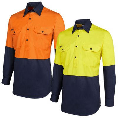 6HVCF JB Closed Front Day-Only Long Slv 190G Shirt