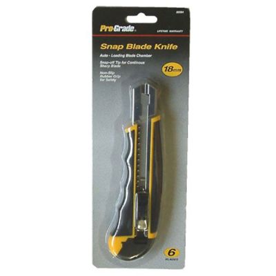 Pro-Grade Snap Blade Knife with Rubber Grip