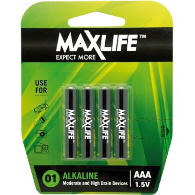 MaxLife Alkaline Batteries - AAA - 4 Pack
