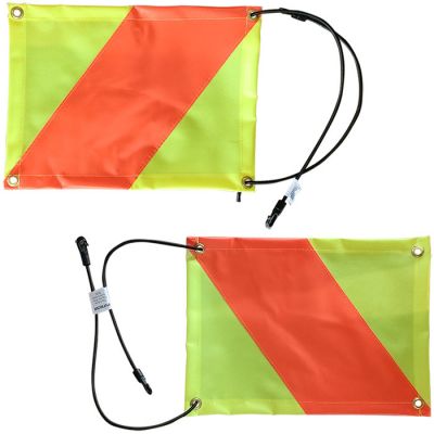 Fluoro Striped Transport Flag with Bungi Cords
