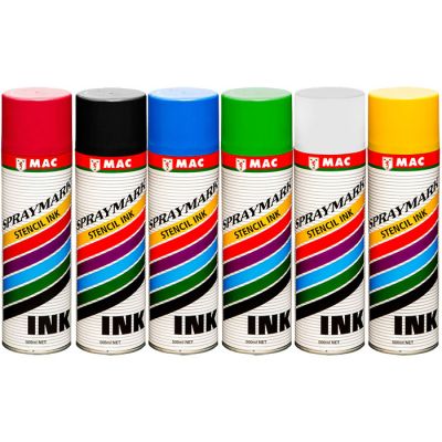 Mac Spraymark Upright Aerosol Ink - 500ml Cans