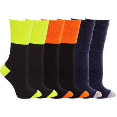 6WWS JB Cotton Work Sock Terrie Lined - 3 Pack