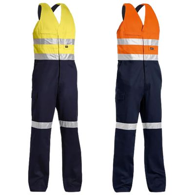 Bisley Hi-Vis Tape Easy Action Cotton Dome Overall