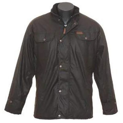 6073 Mens Long Sleeve Oilskin Zip Jacket