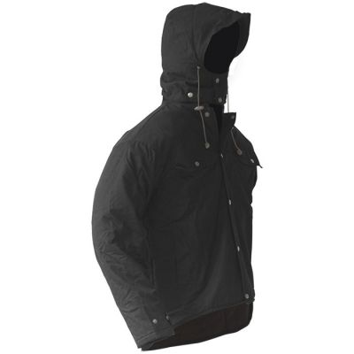 Caution Long Sleeve Oilskin Jacket & Domed Hood