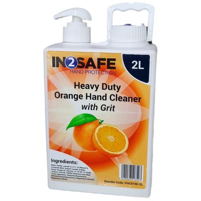 IN2SAFE Heavy Duty Orange Grit Hand Cleaner - 2L