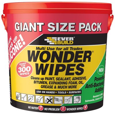 Wonder Wipes Industrial & Antibacterial - 300 Pack