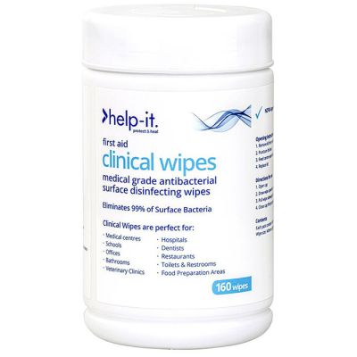Help-It Clinical Alcohol Wipes Tub of 160