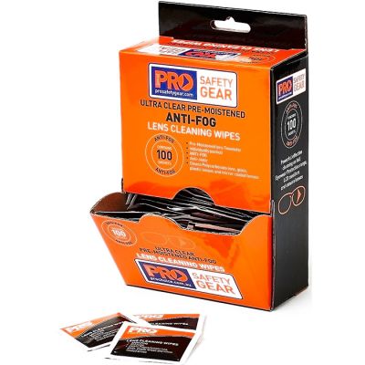 Pro Anti Fog Lens Cleaning Wipes - Box 100