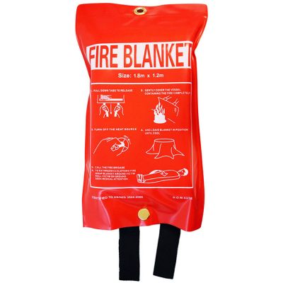 Fire Blanket - 1.8m x 1.2m with Wall Hanging Bag