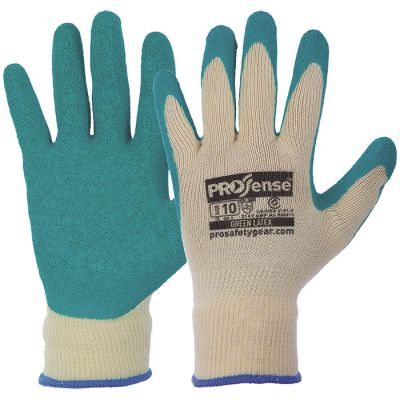 Latex Dipped Palm on Poly/Co Liner Glove - 12 Pack