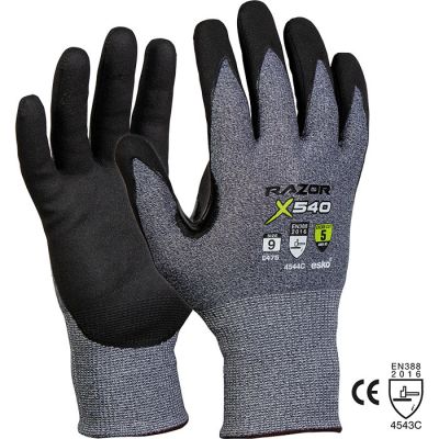 Razor X540 Cut 5 Nitrile Foam R/forced Thumb Glove