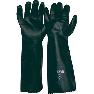PVC Green Double Dipped Glove - 45cm