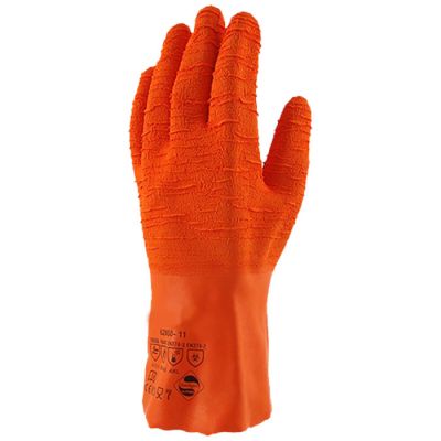 Orange Grip Cotton Lined Gauntlet Glove