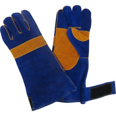 Pan Blue/Gold Welders Glove - Velcro Strap - 44cm