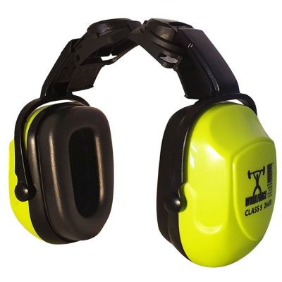 Workforce Premium HiVis Helmet Cap Earmuff