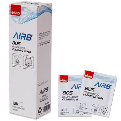 AIR8 Respirator Cleaning Wipes - Box 100 Wipes