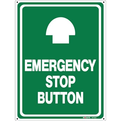 Emergency Stop Button Sign