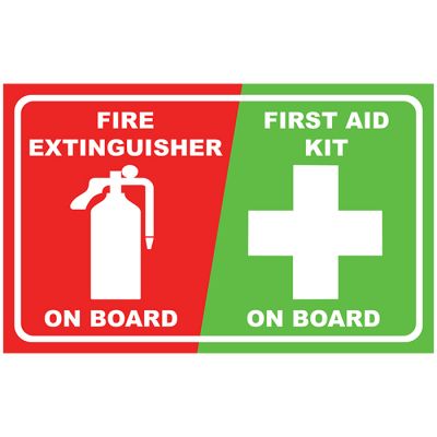 Fire Extinguisher/1st Aid Vehicle Sticker External
