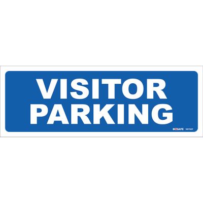 Visitor Parking Sign - Blue/White