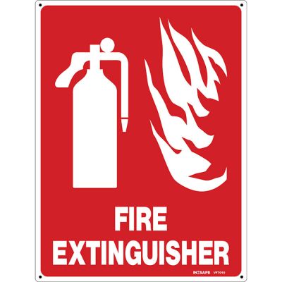 Fire Extinguisher Sign - Extinguisher & Flames