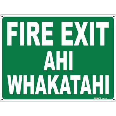 Fire Exit Ahi Whakatahi Sign