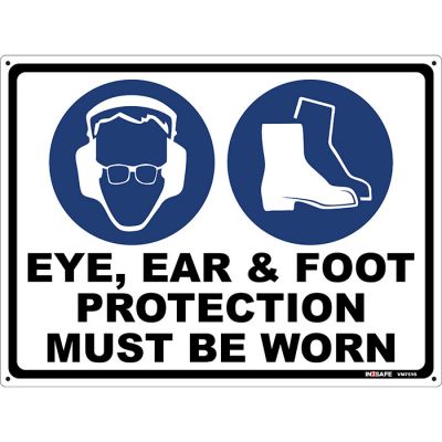 Eye, Ear & Foot Protection Must be Worn