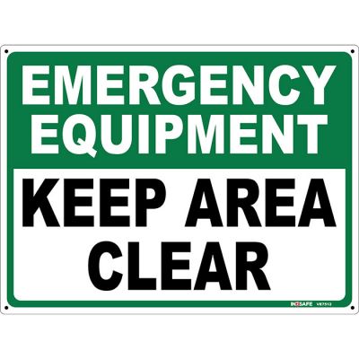 Emergency Equip Keep Area Clear Sign
