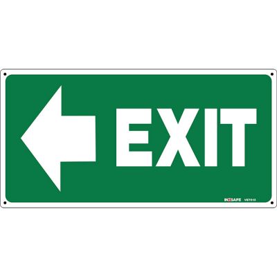 EXIT with Left Arrow (Symbol) Sign
