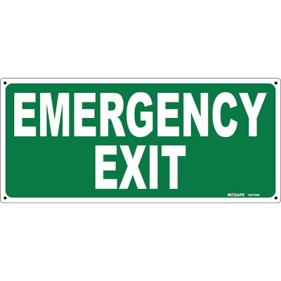 Emergency Exit Sign - 2 lines
