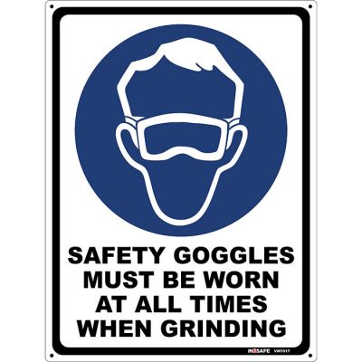 Safety Goggles Must Be Worn at all times Sign