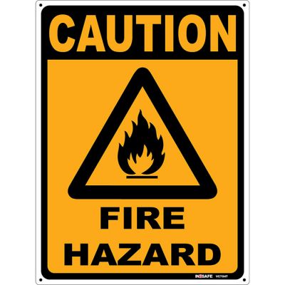 Caution Fire Hazard Sign
